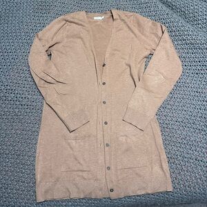 Maurices Brown Cardigan Sweater Long Knit